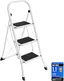 SONGMICS Escalera Plegable 3 Peldaños
