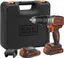 BLACK+DECKER Taladro percutor sin escobillas de 18V y 2 marchas, 28.000 BPM, 52Nm de par, incluye 2 baterías de 1,5Ah, cargador y kitbox, BL188KB-QW